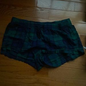 Green sleep shorts